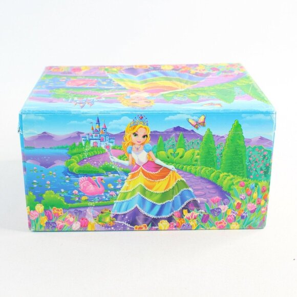 Vintage Lisa Frank Glittery Princess Cassara Mirrored Stationary Jewelry Box - Picture 9 of 12